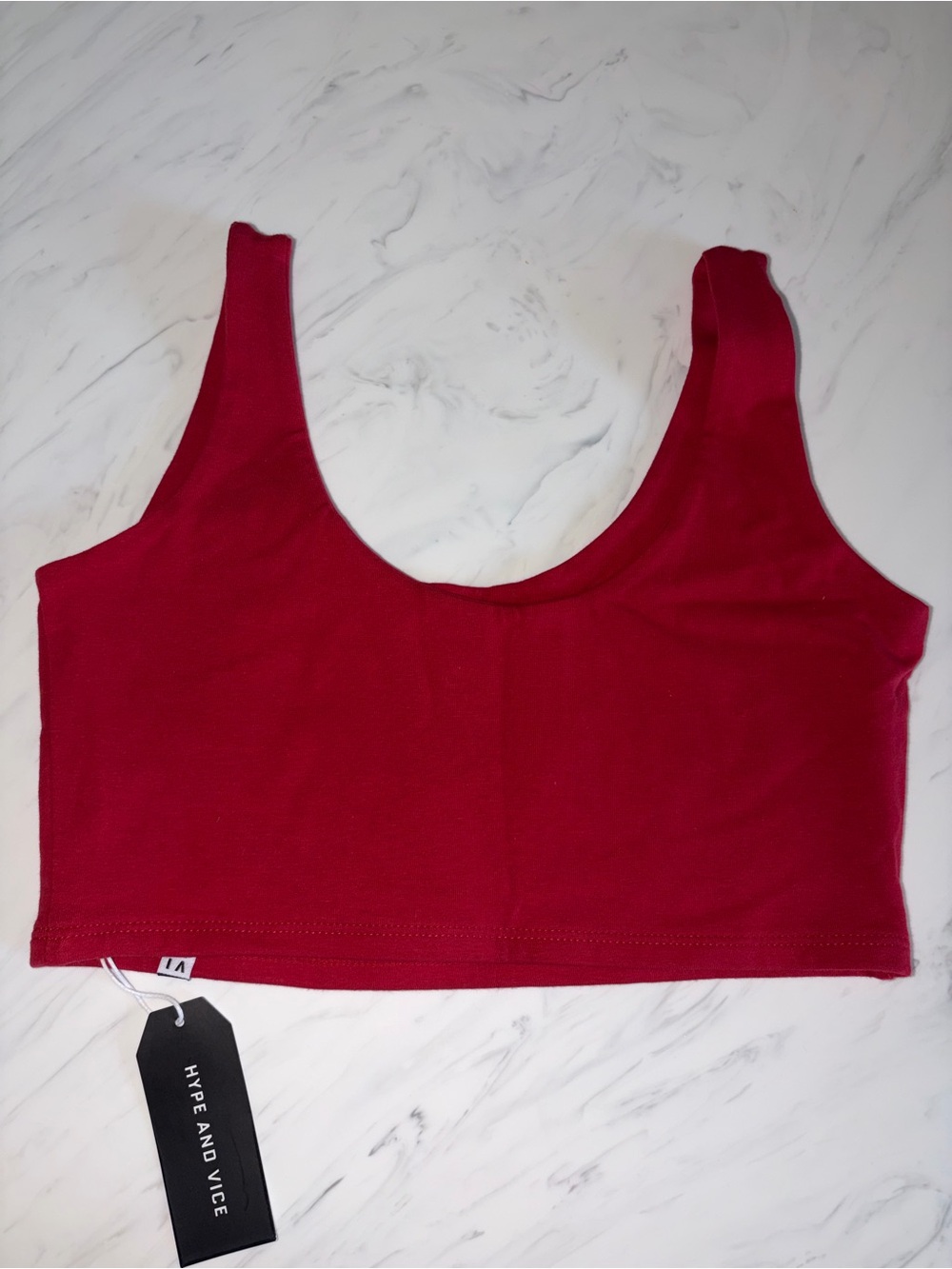 Hype & Vice Cornell University Red Crop Tank scoop neck cardinal Bra Top Small - Picture 5 of 6